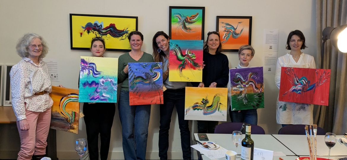 Atelier "Art & Wine" avec Sandrine Langlade